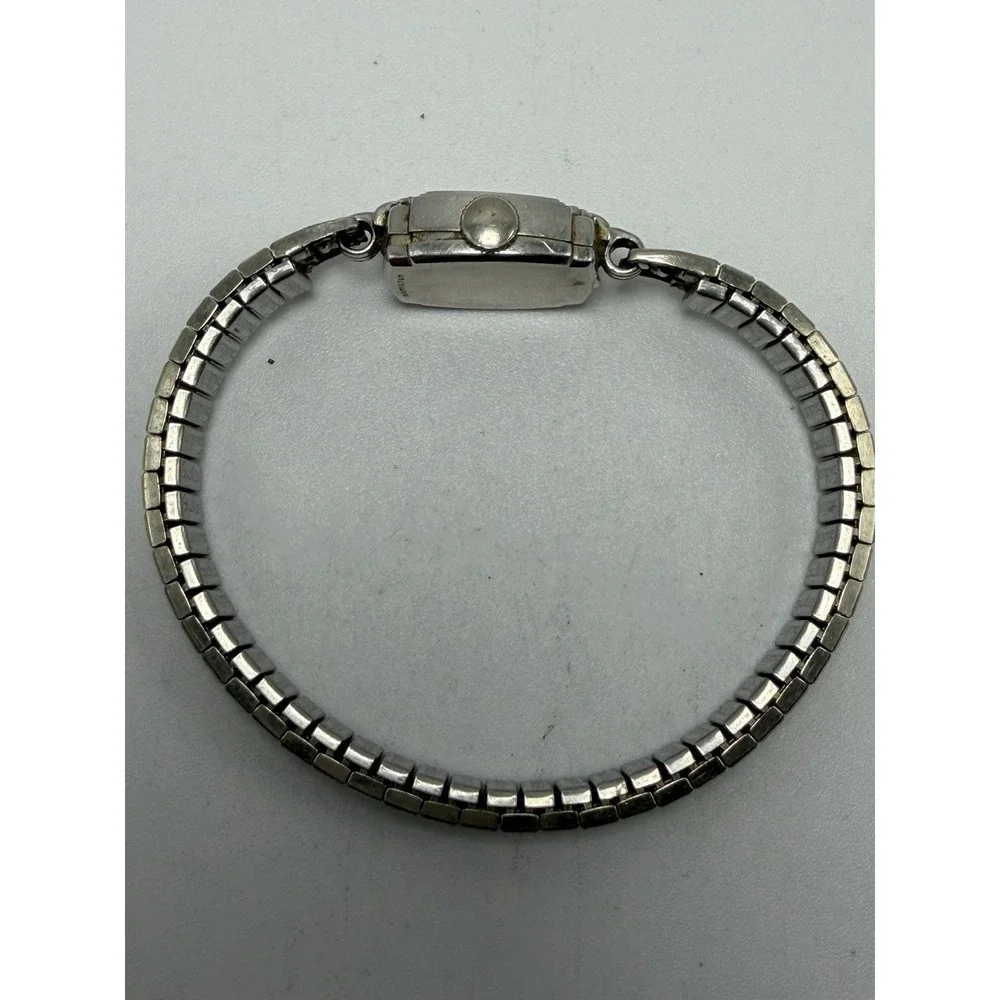 Hamilton Vintage Ladies Watch Solid 14K‎ White Gold Diamonds Works 14MM 6